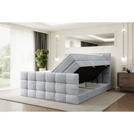 altdecor Boxspringbett BRUGO-Z KING - 160 x 200 - H3/H4 - Schwarz Hochglanz