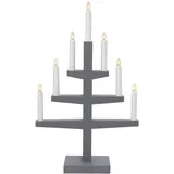 Star Trading Kerzenständer 7-flammig Holz Grau