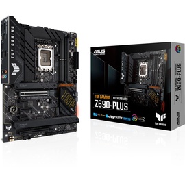Asus TUF Gaming Z690-PLUS Mainboard Sockel Intel LGA 1700 (Intel Z690, ATX, PCIe 5.0, DDR4, 4X M.2, SATA 6Gbit/s, Thunderbolt 4, Aura Sync)