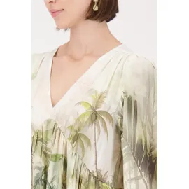 Monari Maxikleid Tropisches Muster Mehrfarbig 44