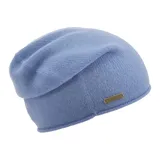 Seeberger Strickmütze Beanie aus 100% Kaschmir blau