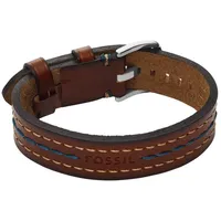 Fossil Everett Armband Leder Edelstahl braun JF04949040 Größe 18