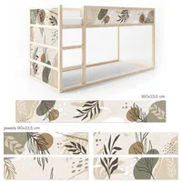 Unik nordic Aufkleber Für IKEA Kura Hochbett, Beige Formen,