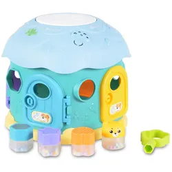 Moni Sortierspiel Steckspiel Pilzhaus Musik Licht Formsortierspiel 4 Formen blau