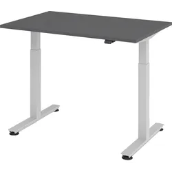 bümö elektrisch höhenverstellbarer Schreibtisch graphit 120x80 cm - Schreibtisch höhenverstellbar elektrisch, elektrischer Schreibtisch & Gaming