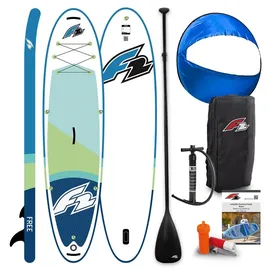 F2 SUP Board Set Stand Up Paddle Board FREE 10,6 x 0,11 m Aqua/Türkis