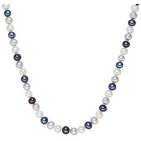 Valero Pearls Perlenkette Sterling Silber Süßwasser-Zuchtperle in Silber Ketten Damen