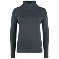 Oxmo OXPIA Damen, Rollkragenpullover Pullover mit Rollkragen in blau