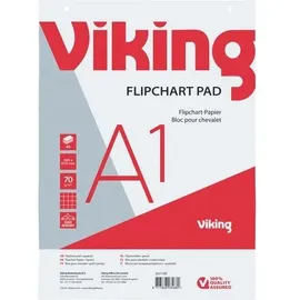 Viking Flipchart-Papier Kariert DIN A1 70 g/m2 5 Stück à 40 Blatt