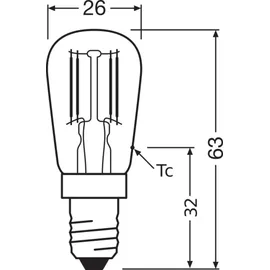LEDVANCE LED-Lampe 4099854066108 1,3W E14 warmweiß 1 St.