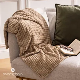 atmosphera createur d ́interieur Fleecedecke 125 x 150 cm Beige