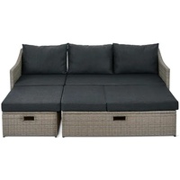 Lounge-Schlafsofa »Thore« mit Ausziehfunktion - beige - grau