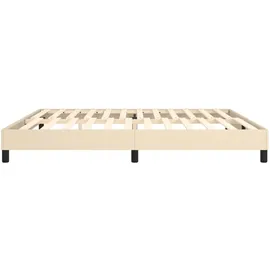 vidaXL Boxspringbettgestell Creme 200x200 cm Stoff