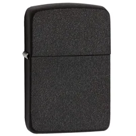 Zippo Sturmfeuerzeug - 1941 Replica Case Black Crackle, Base Model - Nachfüllbar - Wiederverwendbar - Windfestes Design - Geschenkbox - Made in USA