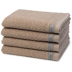 ROSS Smart Handtuch-Set (4er-Set) Nougat Hellbraun