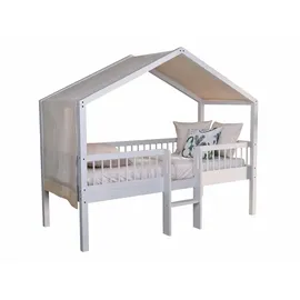58 aufm Kessel Hausbett Keeley 90 x 200 cm Buche massiv lackiert weiß