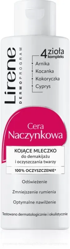 Lirene Redness nährende Reinigungsmilch für Gesicht und Augen 200 ml