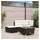 vidaXL Gartenhocker mit Kissen 63,5 x 56 x 32 cm schwarz