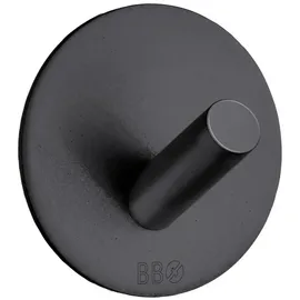 Smedbo Handtuchhaken BB1090 schwarz, Ø 4,5 cm - Schwarz - Messing - selbstklebend