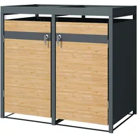 ML-Design Mülltonnenbox 2er Pflanzdach