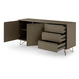 SalesFever Sideboard 150 x 70 x 40 cm Grau/Gold