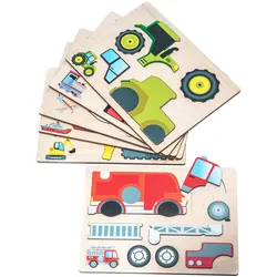 EDUPLAY Magnetpuzzle Transport 6er Set, mehrfarbig