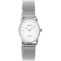 Oozoo Uhr Vintage Series-Damen-Mesh-Armband - Variante: silber/weiß
