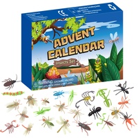 ALMAK Insekten Weihnachts Adventskalender 2022, 24 Tage Countdown Eltern-Kind Spielfigur Spielsets Geschenk für Jungen Mädchen