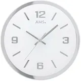 AMS Wanduhr W9322 4,0 cm silber/transparent