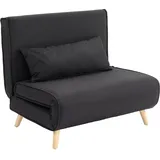 2-in-1 Schlafsessel, Bis 350 Kg, Schlafsofa Mit Bettfunktion, Zierkissen, Klappsessel Mit Verstellbarer Rückenlehne, Leinenoptik