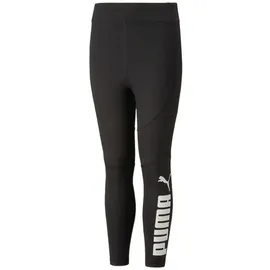 Puma FAVORITE Logo High-Waist 7/8, Mädchen 3/4-Hose, schwarz Weiß
