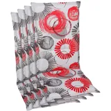GO-DE Hochlehner Auflage 120 x 50 x 6 cm rot 4 St.