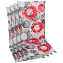 GO-DE Hochlehner Auflage 120 x 50 x 6 cm rot 4 St.