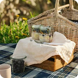 krumad Picknickdecke XXL 200 x 200 cm beige