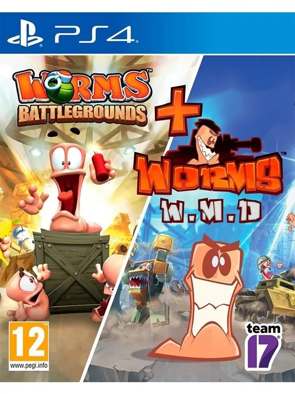 Worms Battlegrounds + W.M.D - Double Pack - Sony PlayStation 4 - Strategie - PEGI 12