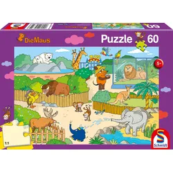 Schmidt Puzzle 56349 - Die Maus im Zoo [60 Teile] (Neu differenzbesteuert)