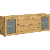 VCM Xeno TV-Lowboard 180 x 37 x 62 cm Braun Kunststoff/Spanplatte/Melamin