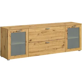 VCM Xeno TV-Lowboard 180 x 37 x 62 cm Braun Kunststoff/Spanplatte/Melamin