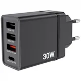 Verbatim USB Wall Charger 30W 1xUSB-C PD 3xUSB-A schwarz
