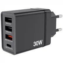 Verbatim USB Wall Charger 30W 1xUSB-C PD 3xUSB-A schwarz