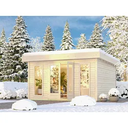 Karibu Gartenhaus North - 38 mm mit erhöhter Schneelast (300 kg/m2) naturbelassen