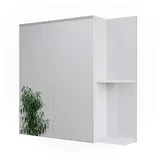 Vicco Badspiegelschrank Irma, Weiß Hochglanz, 80 x 75 cm