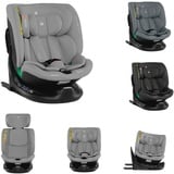 KIKKABOO Kindersitz i-Tour i-Size (40-150 cm) Gruppe 0+/1/2/3, Isofix, drehbar hellgrau