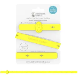 Matchstick Monkey Multi Produkt Halteband zur Befestigung an Kinderwagen, Autositz oder Hochstuhl 1 St gelb