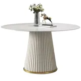 JVmoebel Esstisch Luxus Tische Runde Design Edelstahl Möbel Esszimmer Esstische Sofort (1-St., Esstisch), Made in Europa