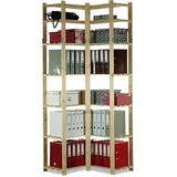 Eckregal Holzregal Bücherregal  Kellerregal Lagerregal 7 Böden 220x85x38 / B-33*
