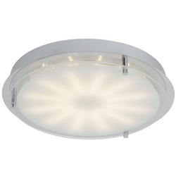Brilliant LED Wand/Deckenleuchte Mollie Chrom Glas Modern 15W 1559lm Ø33cm 3000K...