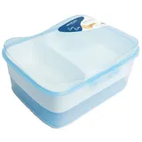 Michelino Lunchbox mit Einteiler Brotdose mit Fächern Spülmaschinengeeignet Blau - Michelino