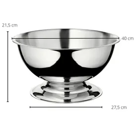 Edzard Champagnerkühler Cara, Edelstahl hochglanzpoliert, Durchmesser 40 cm, Höhe 21 cm