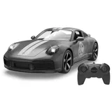 Jamara Porsche 911 Sport Classic 1:16 grau 2,4GHz -transparente Windschutzscheibe, LED Licht, RC-Auto